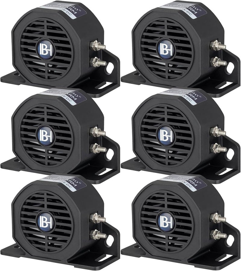 banhao Backup Alarm Reverse Beeper Waterproof 12V-48V 110dB Industrial Heavy-Duty Backup Warning Alarm for Truck Van Freight Lorry Heavy Vehicles (6 pcs) - Image 1